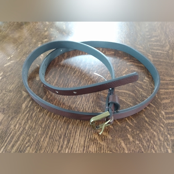 Skinny Belt Bundle: Brown, Black, Navy and Rust Red - Picture 2 of 10